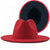 Red Fedora Hat with Black Bottom ~ Fedora Hats